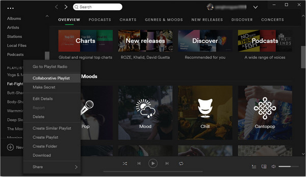 hacer playlist colaborativa en spotify